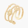 Fashion Balaboosté Bague 3 rangs Acier Inoxydable - doré