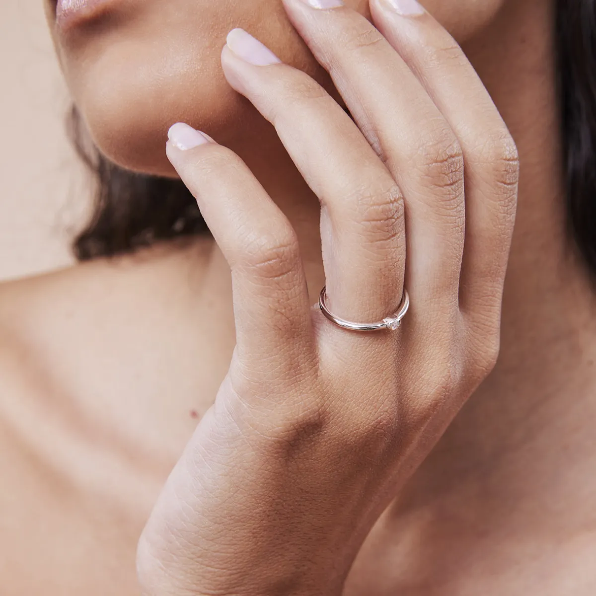 Store Balaboosté Bague Argent Garanti Diamant Precious Diamond