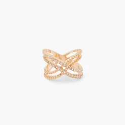 Online Balaboosté Bague croisée à strass
