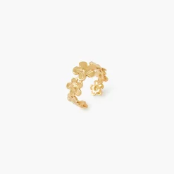 Online Balaboosté Bague fleurs acier inoxydable
