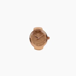 Fashion Balaboosté Bague Montre doré fond glitter