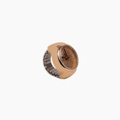 Fashion Balaboosté Bague Montre doré fond glitter