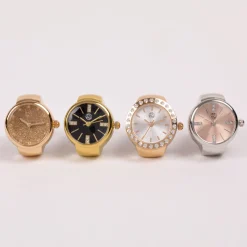 Shop Balaboosté Bague Montre noire et dorée