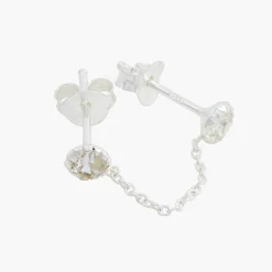 Outlet Balaboosté Boucle d'oreille single chaîne Argent Garanti