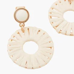 Online Balaboosté Boucles d'oreilles à clips en raphia