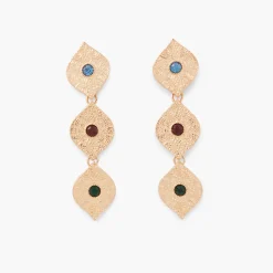 Shop Balaboosté Boucles d'oreilles avec perles Amethyste et Emeraude