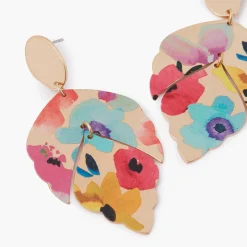 Outlet Balaboosté Boucles d'oreilles Balagane feuilles à imprimé fleurs