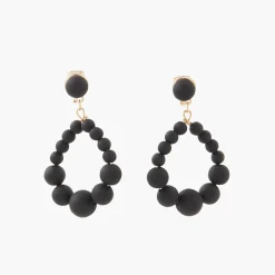 Shop Balaboosté Boucles d'oreilles clips gouttes noires