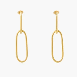 Fashion Balaboosté Boucles d'oreilles créoles avec effet maillons