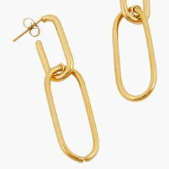 Fashion Balaboosté Boucles d'oreilles créoles avec effet maillons