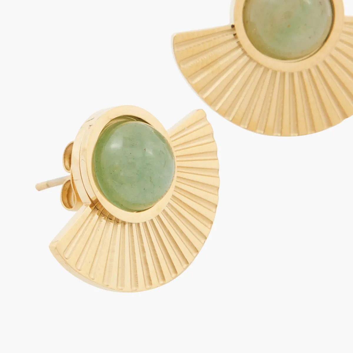 Cheap Balaboosté Boucles d'oreilles demi lune acier inoxydable et pierre