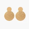 Fashion Balaboosté Boucles d'oreilles disques martelés Acier Inoxydable