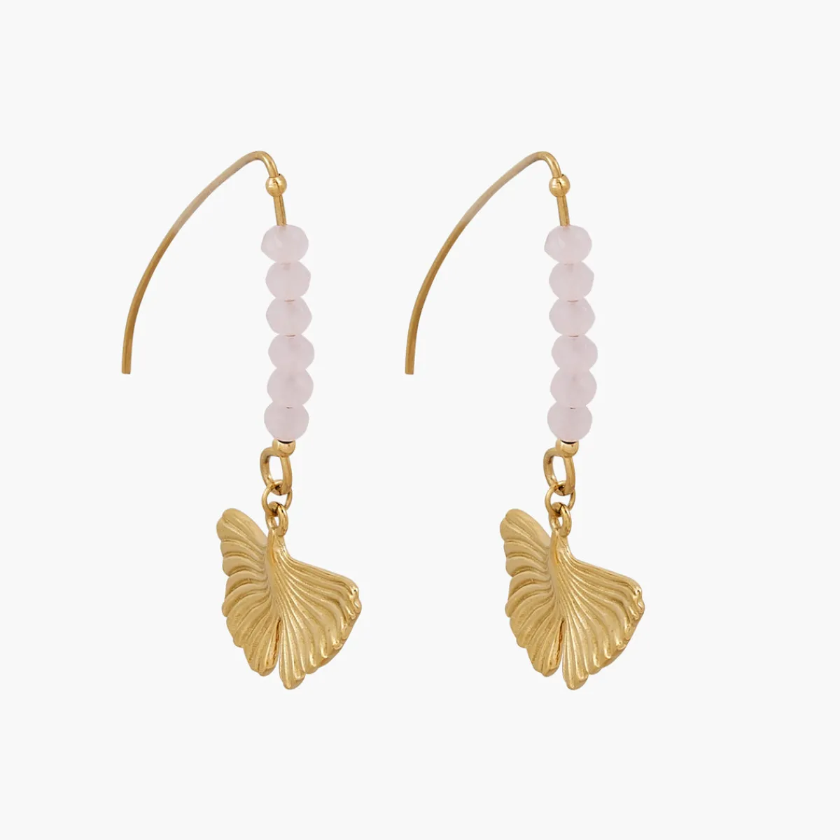 New Balaboosté Boucles d'oreilles feuille ginkgo Acier Inoxydable