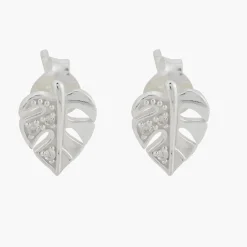 Hot Balaboosté Boucles d'oreilles feuilles Argent Garanti