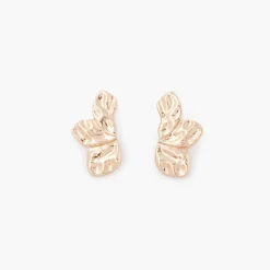 Online Balaboosté Boucles d'oreilles feuilles martelées
