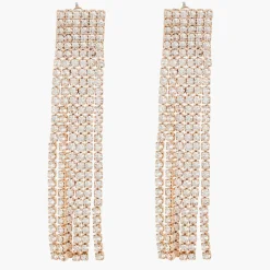Cheap Balaboosté Boucles d'oreilles longues à franges strassées