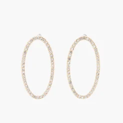 Best Balaboosté Boucles d'oreilles ovales à strass Xmas Party