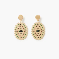 Cheap Balaboosté Boucles d'oreilles pendantes ovales