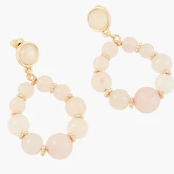 Hot Balaboosté Boucles d'oreilles pierres en Quartz