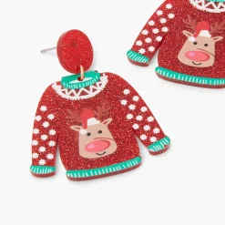 Online Balaboosté Boucles d'oreilles Pull de Noël