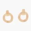 New Balaboosté Boucles d'oreilles striées dorées