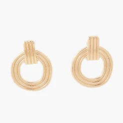 New Balaboosté Boucles d'oreilles striées dorées