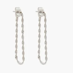 Fashion Balaboosté Boucles d'oreilles torsadées Acier Inoxydable