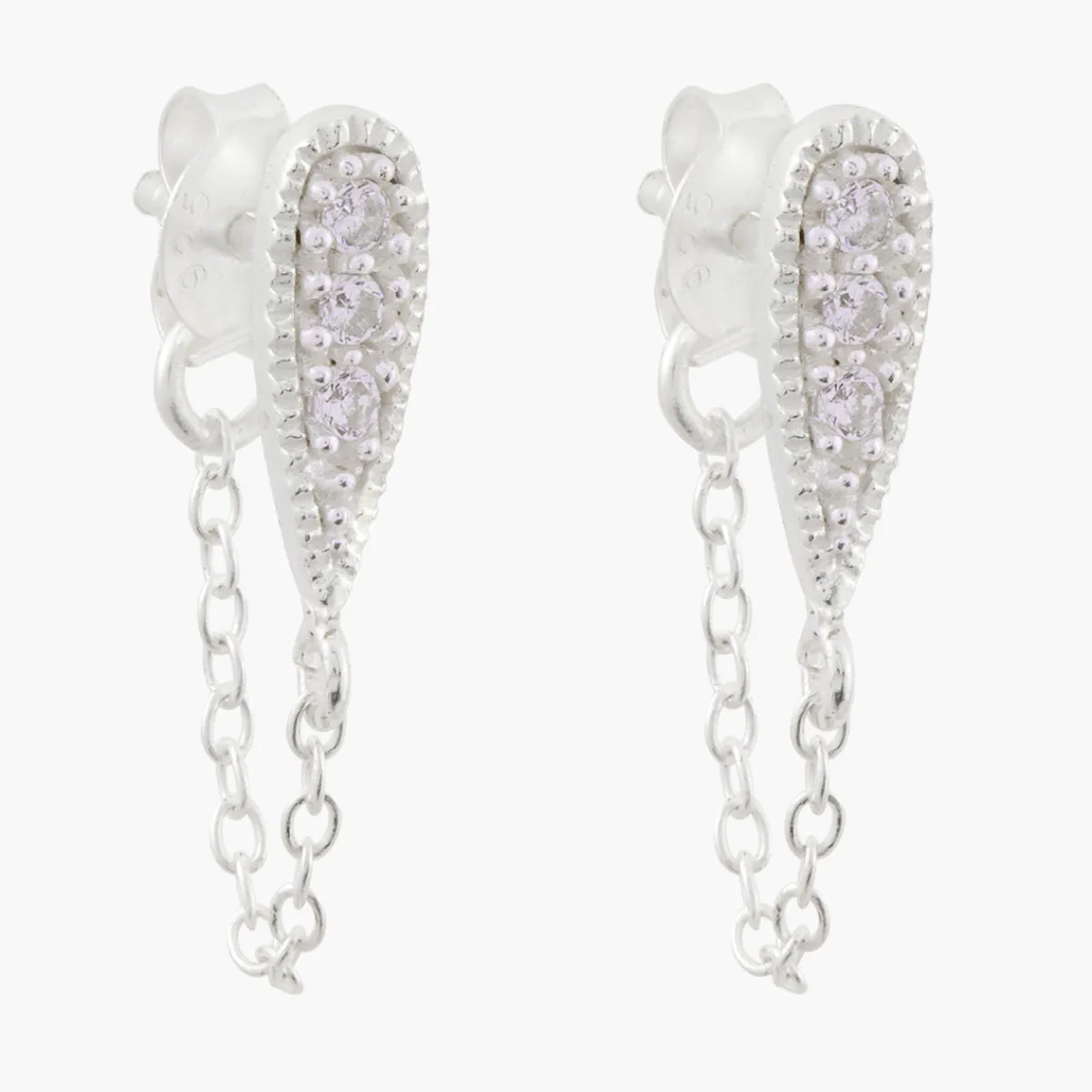 Best Balaboosté Boucles d'oreilles zirconium Argent Garanti