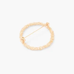 Shop Balaboosté Broche ronde en métal doré