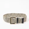 Discount Balaboosté Ceinture à motif géométrique noir et beige