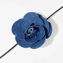 Shop Balaboosté Choker fleur en jeans