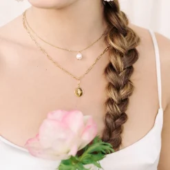 Best Sale Balaboosté Collier 2 rangs Acier Inoxydable - doré