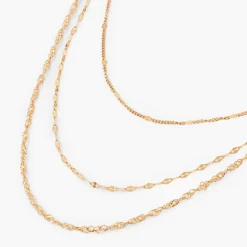 Fashion Balaboosté Collier 3 rangs acier inoxydable