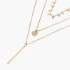 Cheap Balaboosté Collier 3 rangs avec médaille