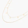 Clearance Balaboosté Collier 2 rangs chaines fines Acier Inoxydable