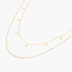 Clearance Balaboosté Collier 2 rangs chaines fines Acier Inoxydable