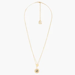 New Balaboosté Collier 2 rangs médaille Acier Inoxydable