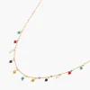 Cheap Balaboosté Collier en acier avec pierres facettées