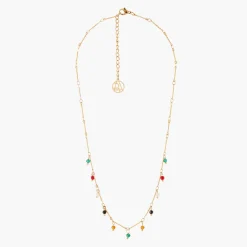 Cheap Balaboosté Collier en acier avec pierres facettées
