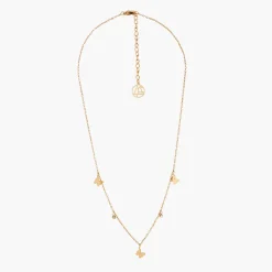 Cheap Balaboosté Collier en acier avec strass et papillon
