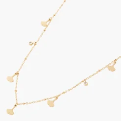 Cheap Balaboosté Collier feuilles Acier Inoxydable - doré