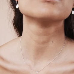 Hot Balaboosté Collier fin Diamant serti et Argent Garanti