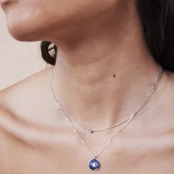 Hot Balaboosté Collier fin Diamant serti et Argent Garanti