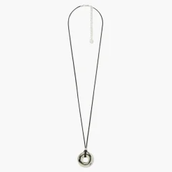 Online Balaboosté Collier pendentif disque argenté