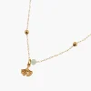Online Balaboosté Collier perles et gingko Acier Inoxydable