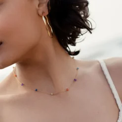 Best Sale Balaboosté Collier pierres acier inoxydable