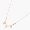 Store Balaboosté Collier pierres et pampilles en acier inoxydable