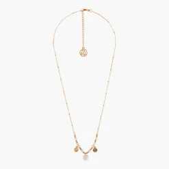 Store Balaboosté Collier pierres et pampilles en acier inoxydable