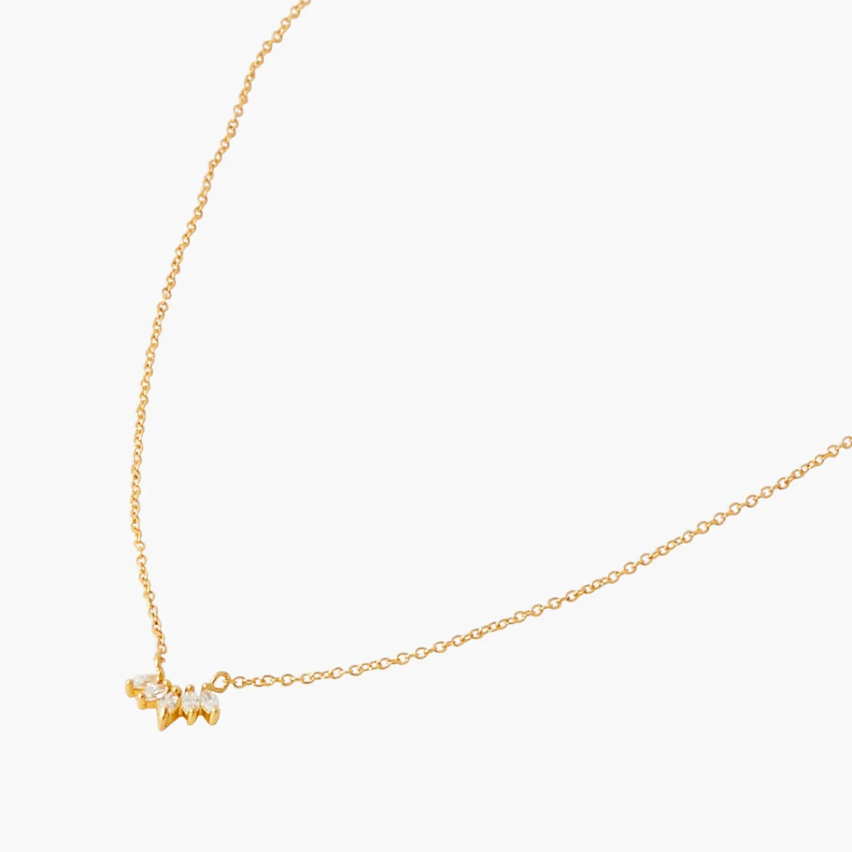 Store Balaboosté Collier pétales zirconium Argent Garanti