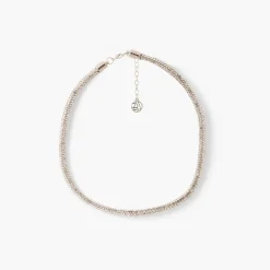 Best Balaboosté Collier tube à strass argenté